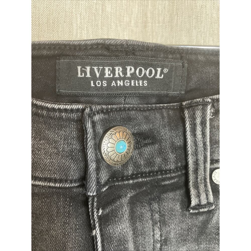 Liverpool Los Angeles The Crop Flare Jeans Shadows Gray Wash Womens Size 4/27 - Picture 2 of 9